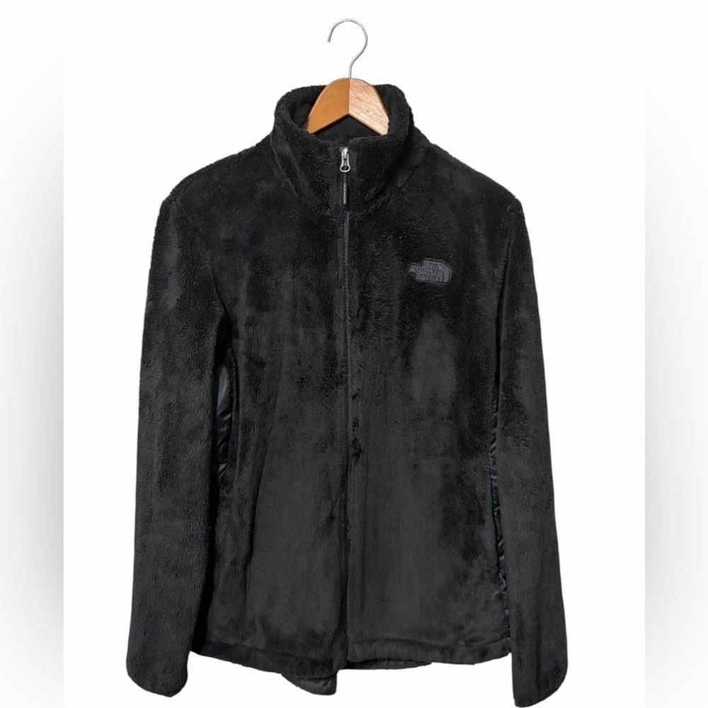 The North Face Osito  Black Plush Fleece Jacket with Embroidered Logo